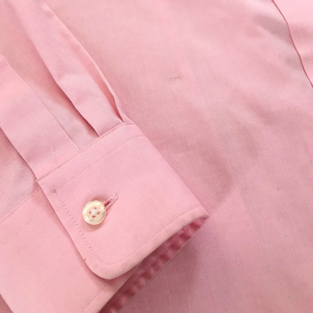 Lands’ End No Iron Pinpoint Oxford Classic Pink Button Up Size 8T - Picture 10 of 10